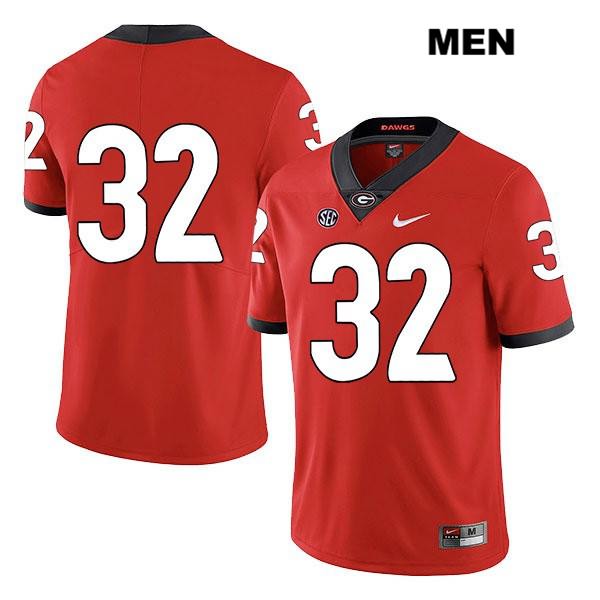 Georgia Bulldogs Men's Monty Rice #32 NCAA No Name Legend Authentic Red Nike Stitched College Football Jersey TBA4156OZ